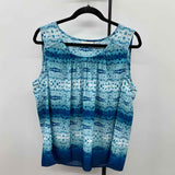 Chico's Women's Size XL Teal Spotted Sleeveless Shirt