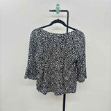 Michael Kors Women's Size M Black Spotted Long Sleeve Shirt