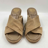 Vince Camuto Women's Shoe Size 7.5 Tan Textured Wedges