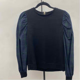 Duffield Lane Women's Size XS Black Plaid Long Sleeve Shirt