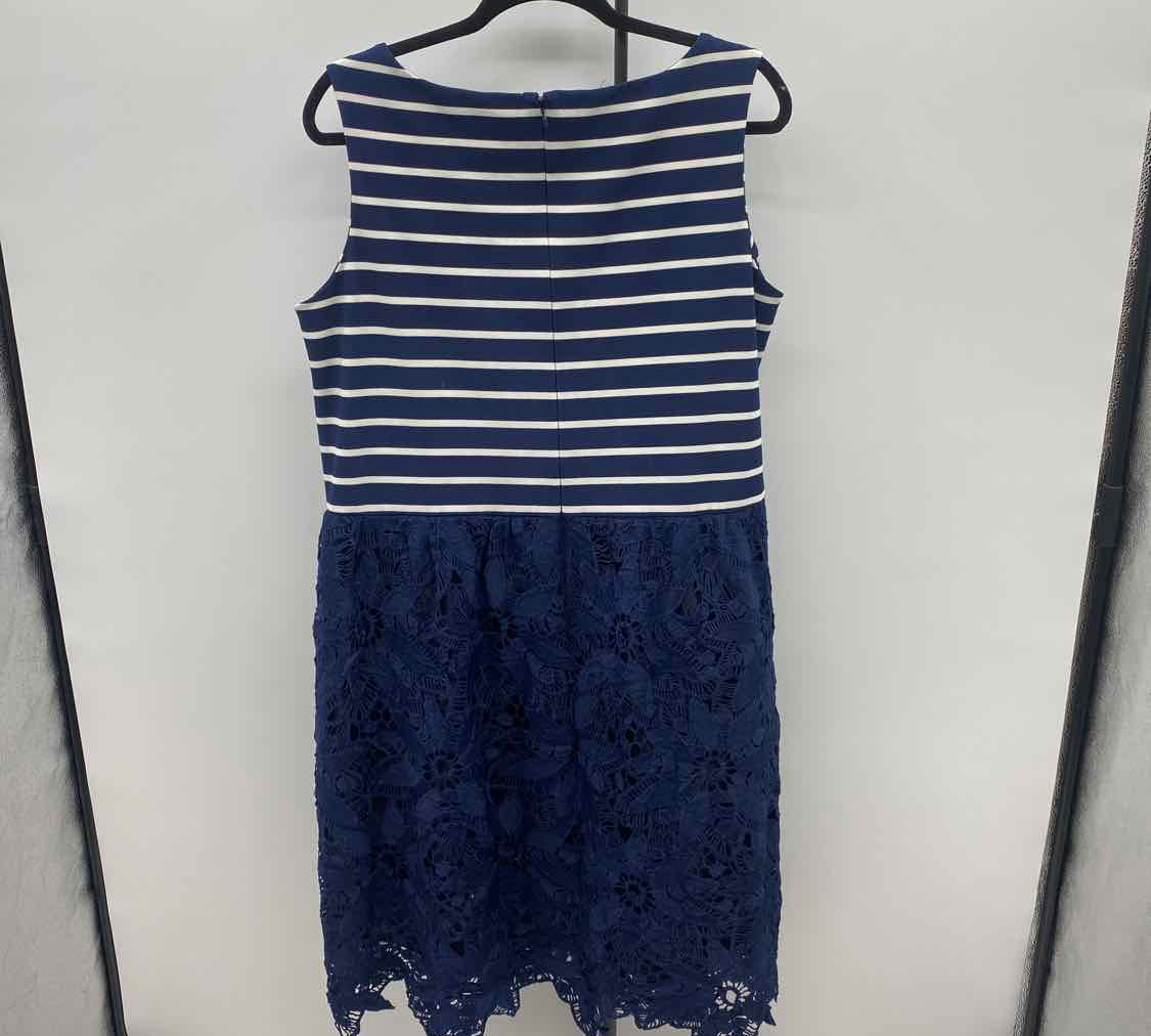 Taylor Women's Size 18W Navy Stripe Dress