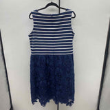 Taylor Women's Size 18W Navy Stripe Dress