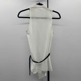 Helmut Lang Women's Size XS White Solid Sleeveless Shirt