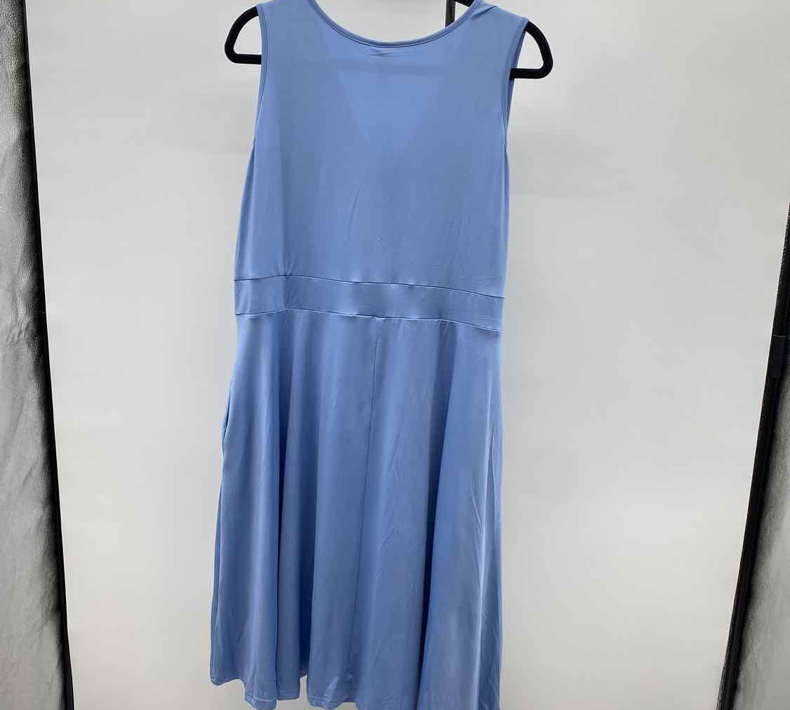 poseshe Women's Size 20 Blue Solid Dress
