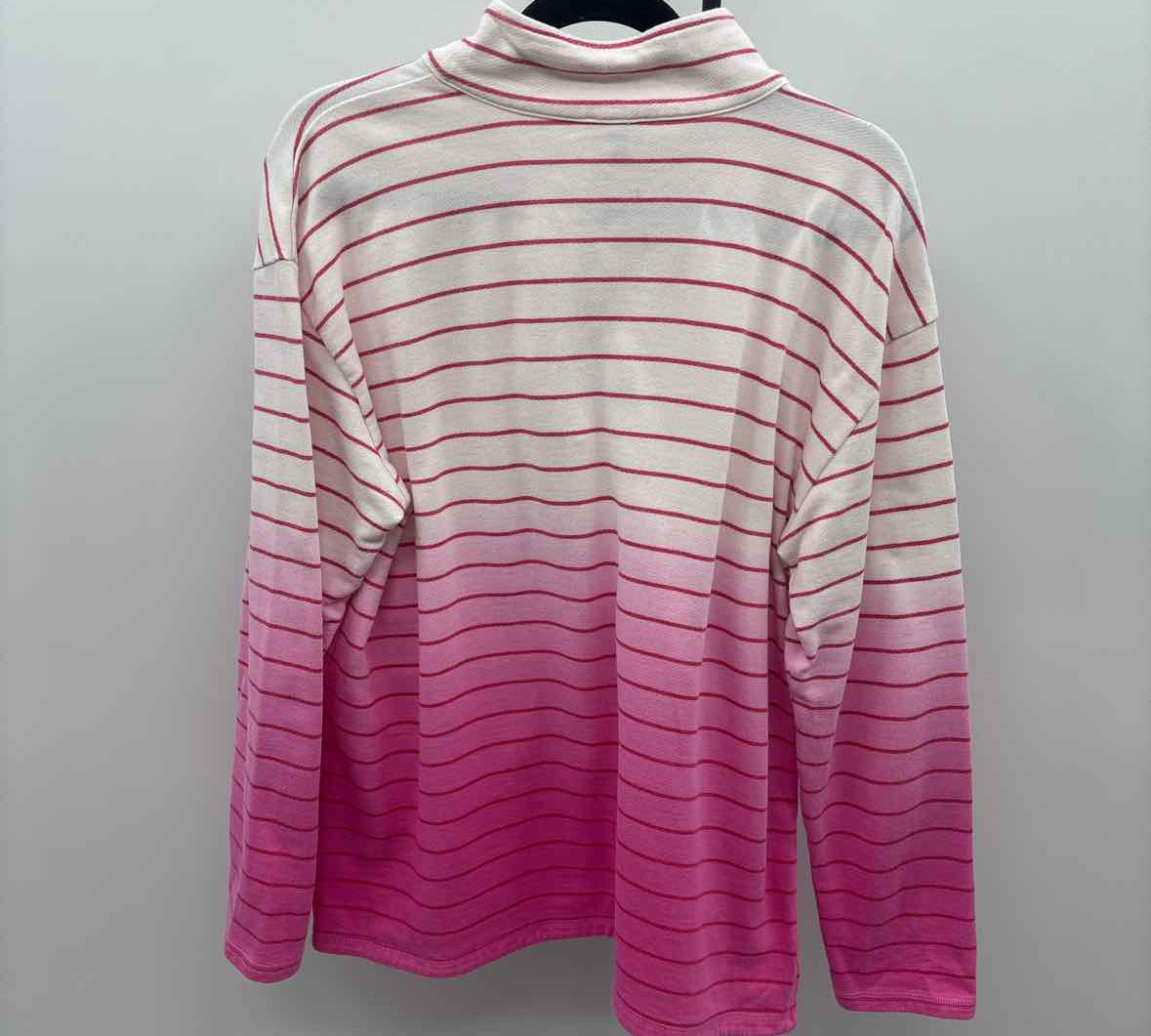 Talbots Women's Size XL Pink Stripe Sweatshirt