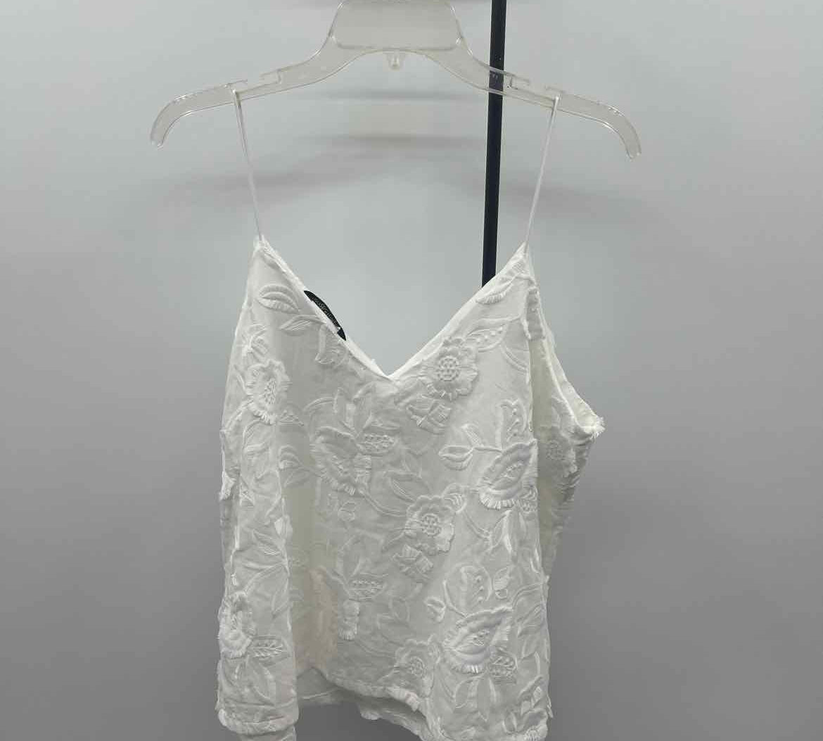 Ophelia Roe Women's Size XL White Floral Tank