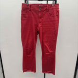 CABI Women's Size 10 Red Solid Capris