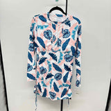 DACI Women's Size XL Blue Leaf Coverup