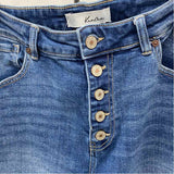 kan can Women's Size 8 Blue Solid Jeans