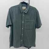 madewell Men's Size L Green Corduroy Short Sleeve Shirt