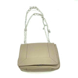 REISS ALMA Convertible Shoulder/Crossbody Taupe Gray Leather Purse w/Chain Strap