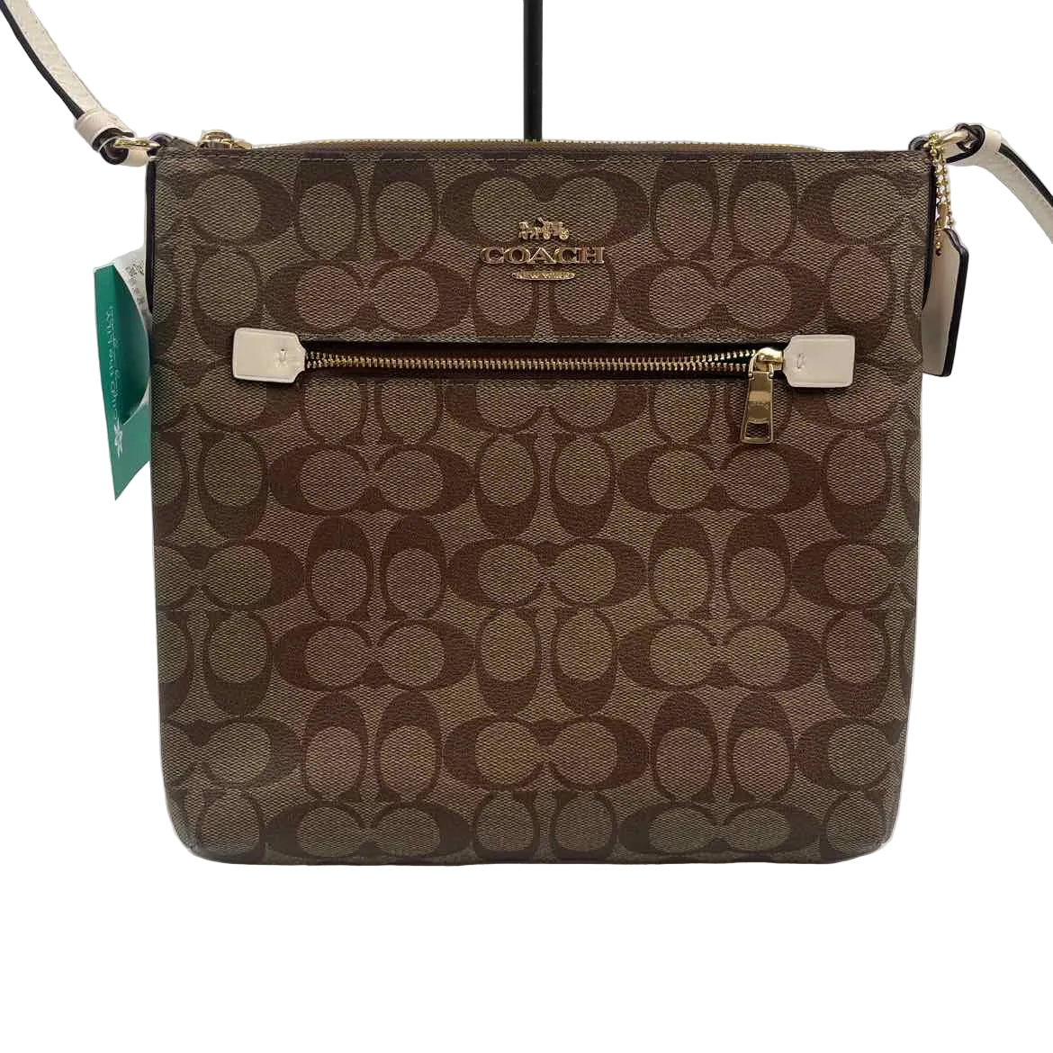 COACH Brown Signature Logo C MINI ROWAN FILE BAG Purse w/Crossbody