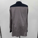 Tory Burch Women's Size M Navy Grid Tunic