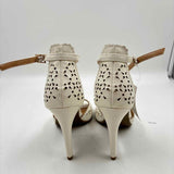 Lauren Conrad Women's Shoe Size 6 White Laser Cut Heels