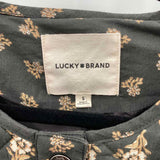 Lucky Brand Women's Size S Charcoal Floral Jacket