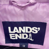 Lands End Women's Size 1X Lavender Quilted Vest