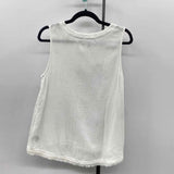 Marled Women's Size M White Textured Sleeveless Shirt