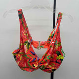 Lands End Women's Size 16W Orange Floral Swimsuit - Separate