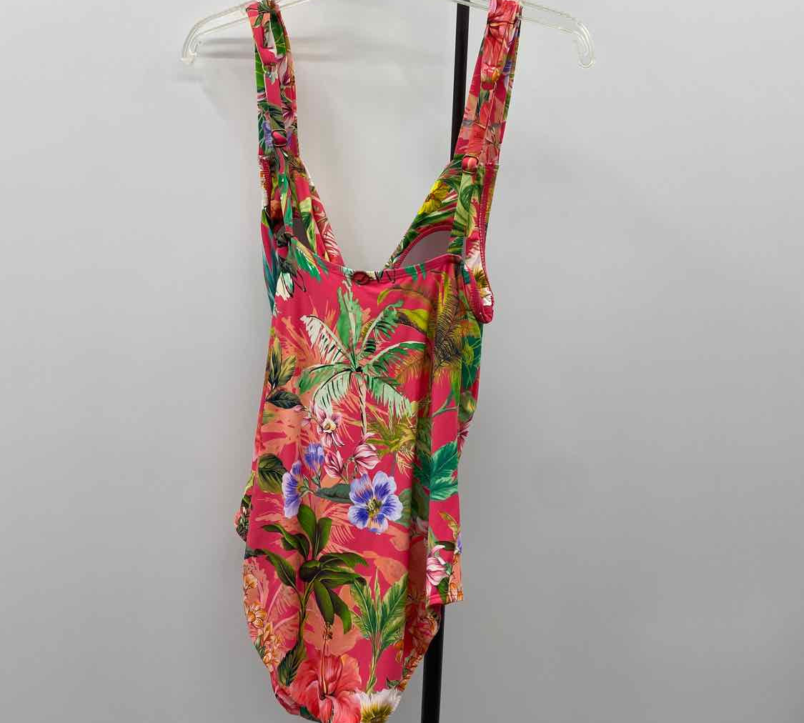 Jantzen Women's Size 14 coral Floral Swimsuit - 1 Piece