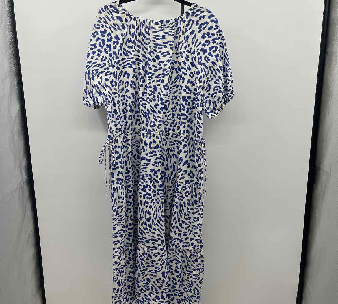 The Get Women's Size 20 Blue Animal Print Dress