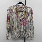 Pilcro Junior's Size XL Ivory Floral Long Sleeve Shirt