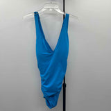 Anne Cole Women's Size 12 Turquoise Solid Swimsuit - 1 Piece