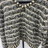 Color Block Junior's Size M Green Textured Sweater