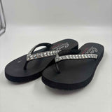 Skechers Women's Shoe Size 7 Black Rhinestones Flip Flops