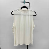 Liz Claiborne Women's Size XL White Solid Sleeveless Shirt