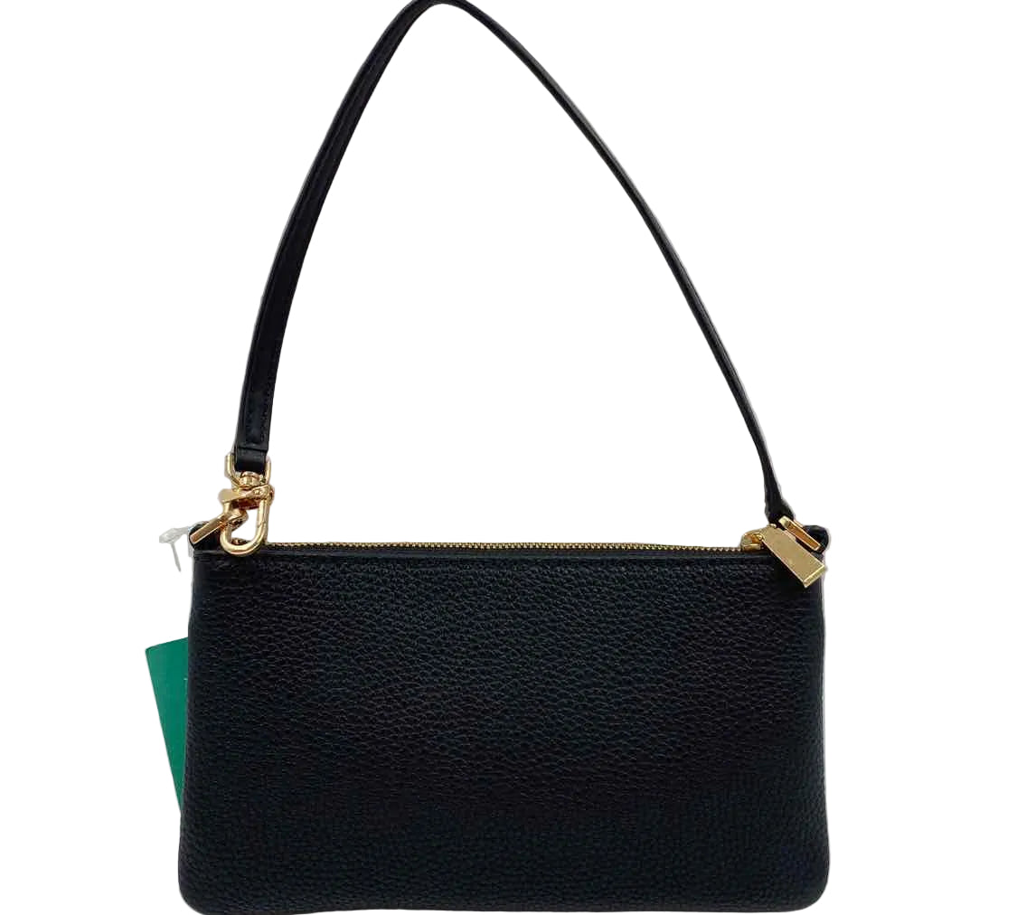 MICHAEL KORS Black Pebble Leather Shoulder Bag Purse