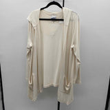 Women's Size XL Ivory Shimmer Cardigan