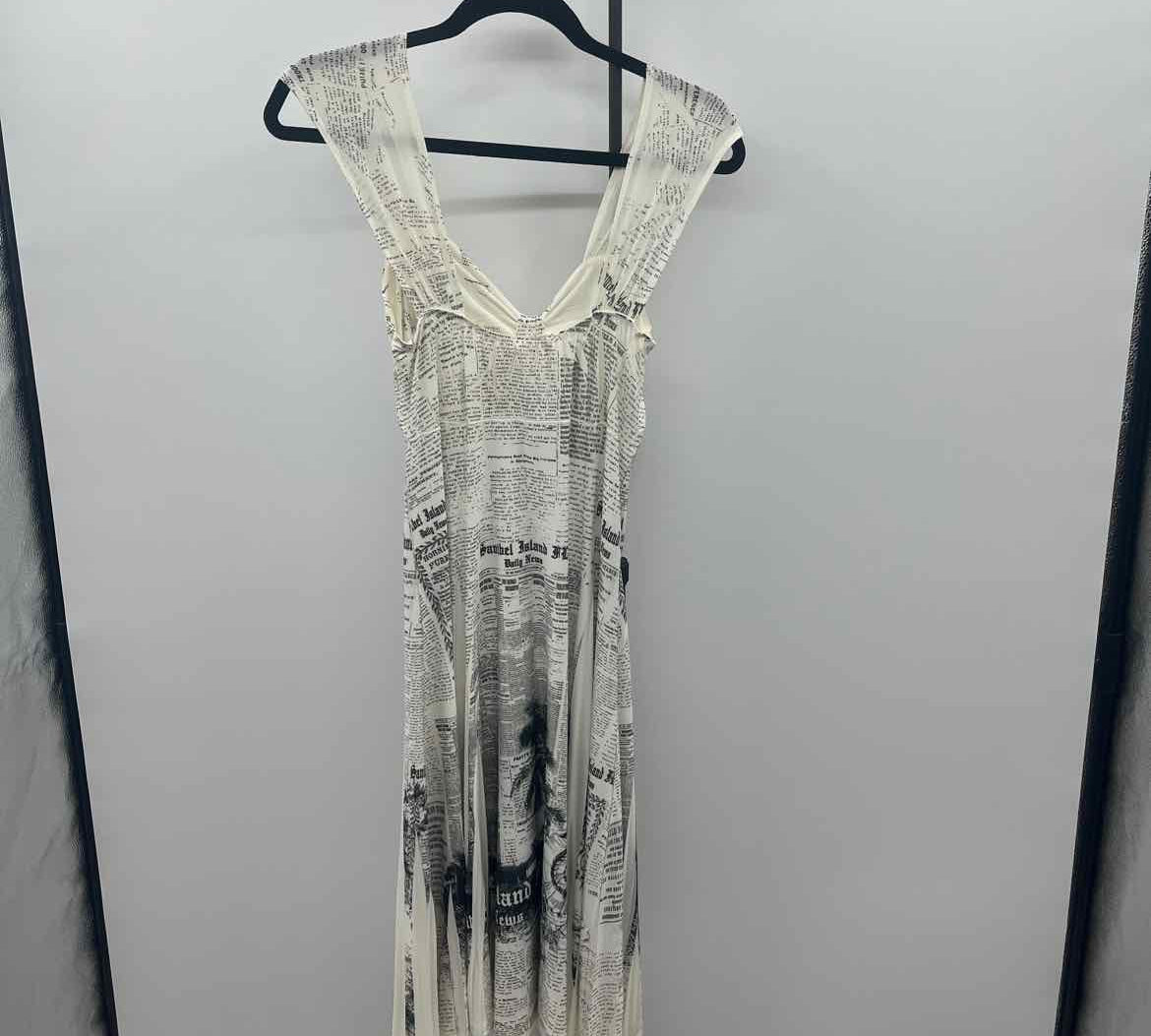 Pretty Woman Women's Size 0 Ivory Newsprint Dress