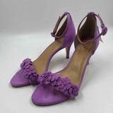 Talbots Women's Shoe Size 7.5 Lilac Floral Heels