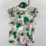 Liz Claiborne Women's Size LP Green Floral Short Sleeve Shirt