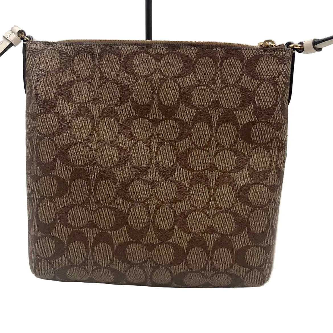 Back COACH Brown Signature Logo C MINI ROWAN FILE BAG Purse w/Crossbody