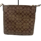 Back COACH Brown Signature Logo C MINI ROWAN FILE BAG Purse w/Crossbody