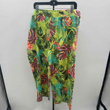 Denim & Co Women's Size 18P Green Floral Pants