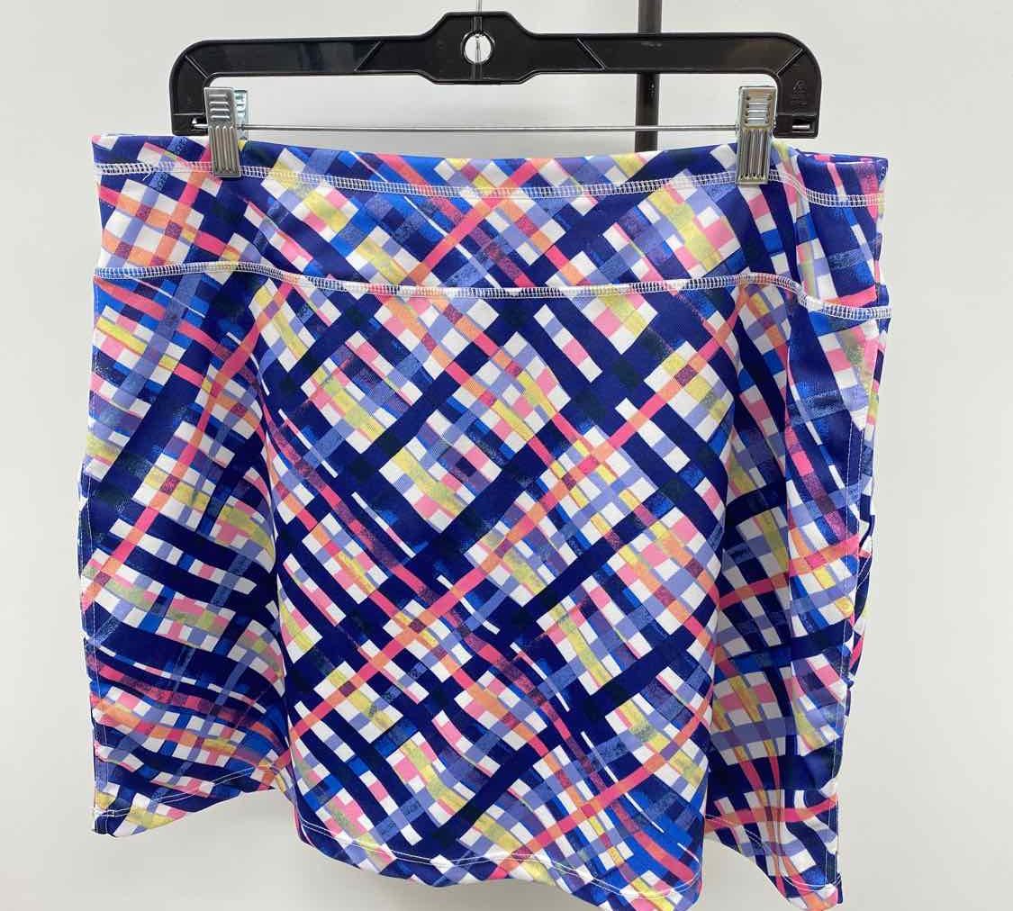 Nanette Leopore Women's Size 14 Blue Plaid Skirt