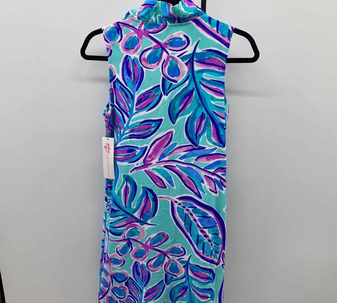 Aryeh Women's Size 2 Aqua Leaf Dress