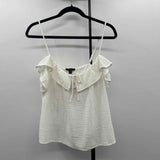 J Crew Women's Size M White Textured Tank