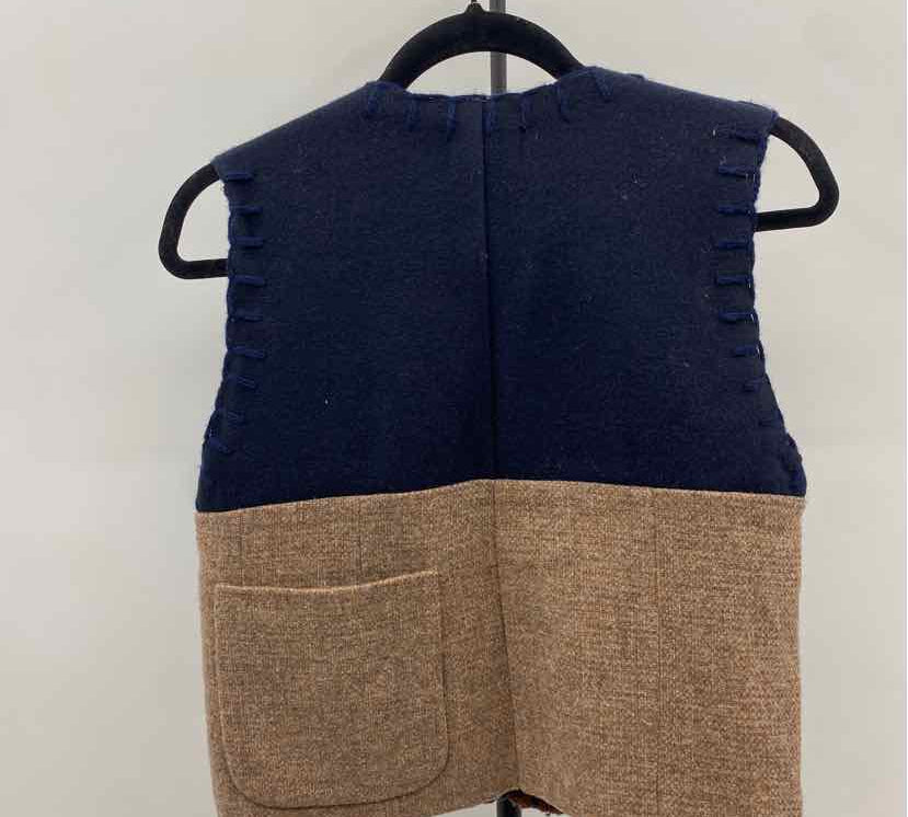 BaaBaaZuzu Women's Size S Navy Patchwork Vest