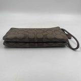 Coach Women's Brown Luxe logo Wristlet