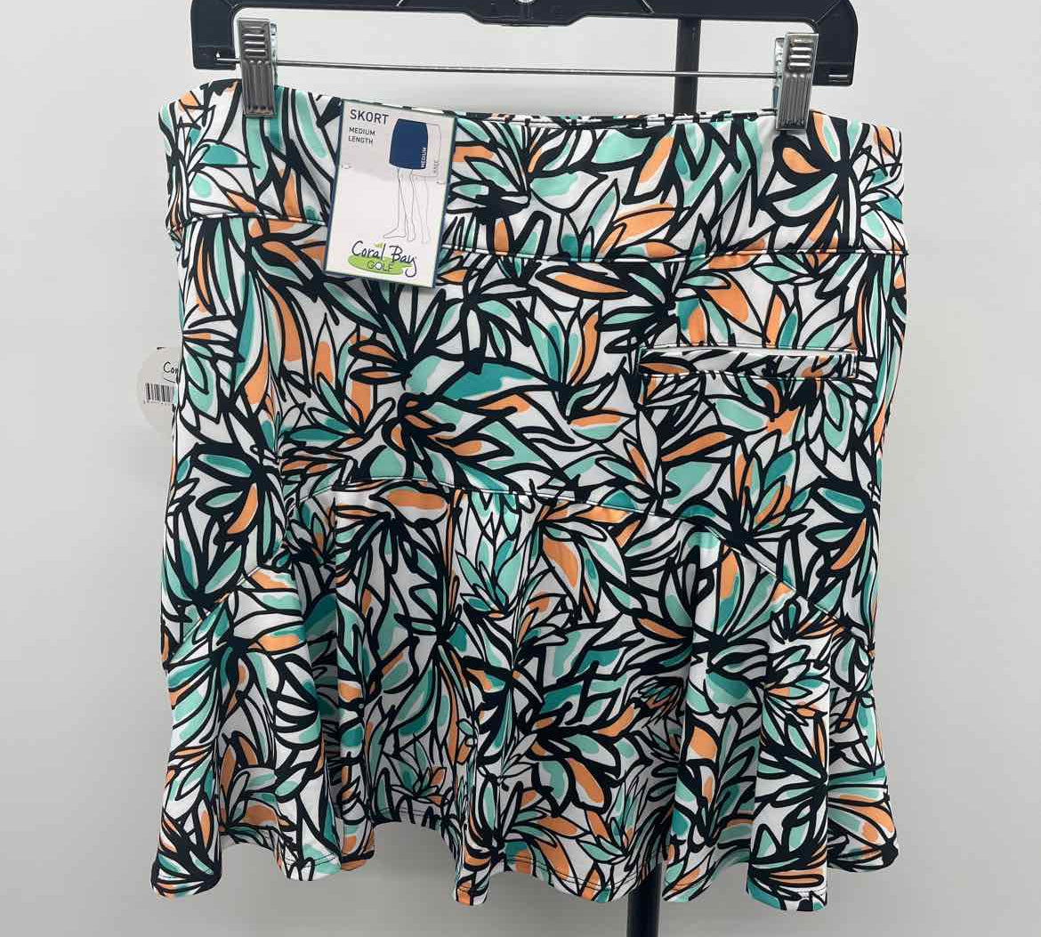 Coral Bay Women's Size 14 Green Leaf Skirt