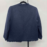 Tyler Boe Women's Size XS Navy Textured Jacket