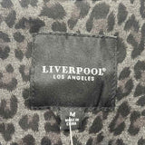 Liverpool Women's Size M Charcoal Animal Print Jacket