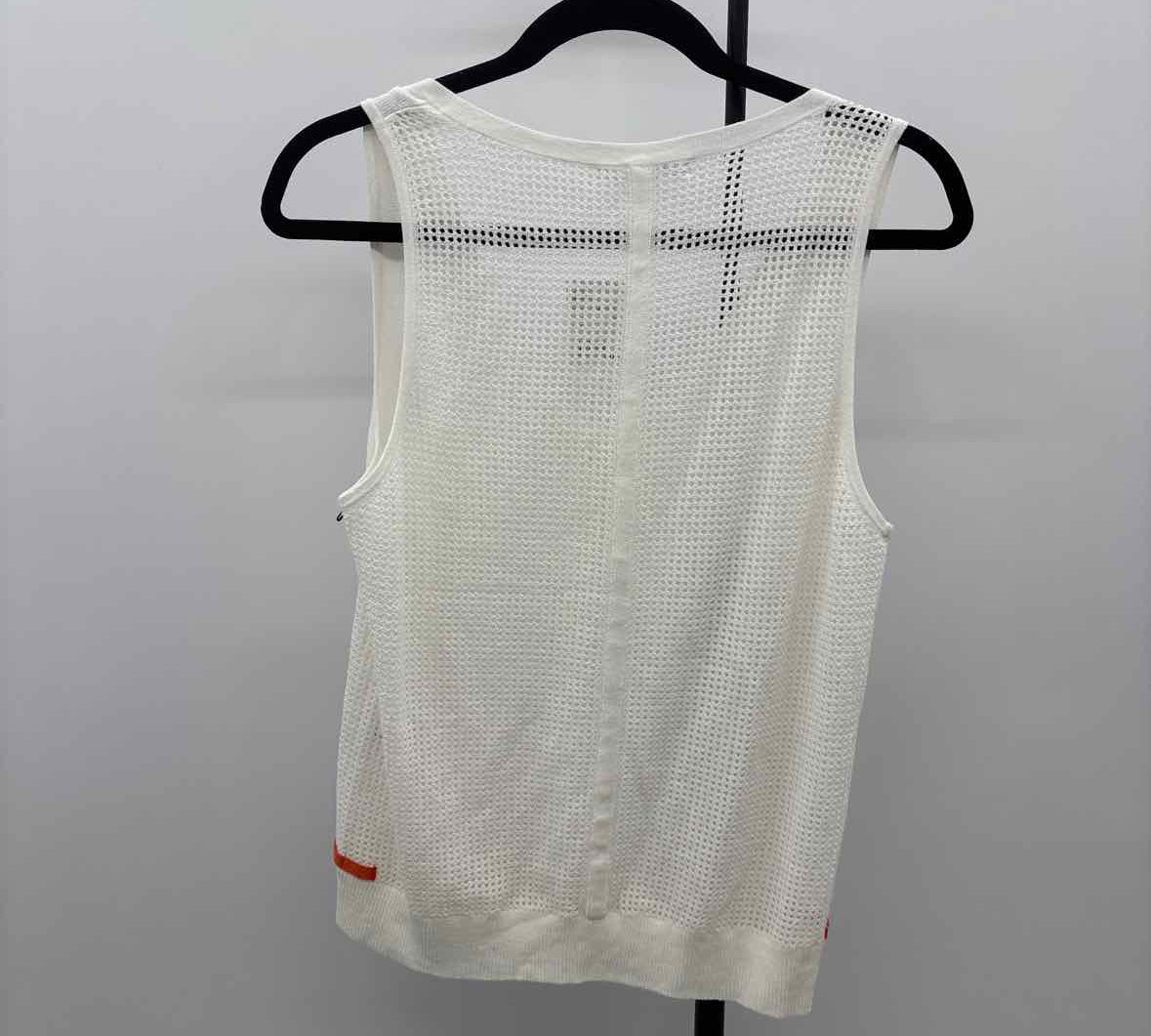Duffy Women's Size M White mesh Sleeveless Shirt