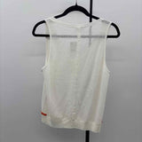 Duffy Women's Size M White mesh Sleeveless Shirt