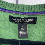 Banana Republic Men's Size M Green Merino Wool Solid Sweater