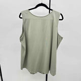 Belle by Kim Gravel Women's Size 1X Olive Solid Sleeveless Shirt