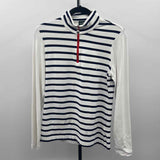 Golfino Women's Size L Navy Stripe Long Sleeve Shirt